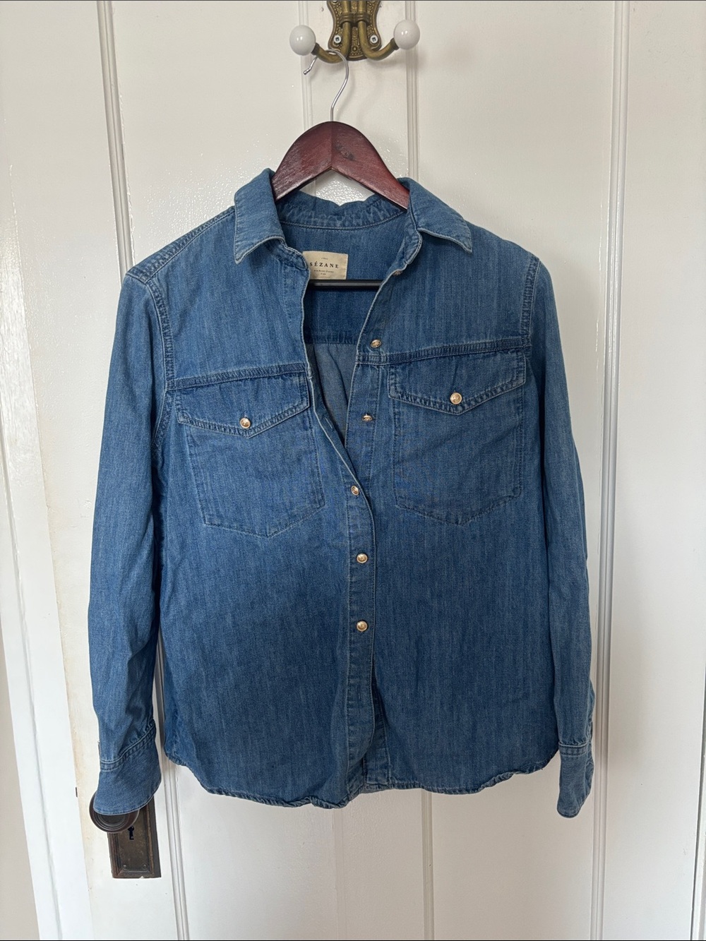 Sézane Size Small/EU 34 denim top